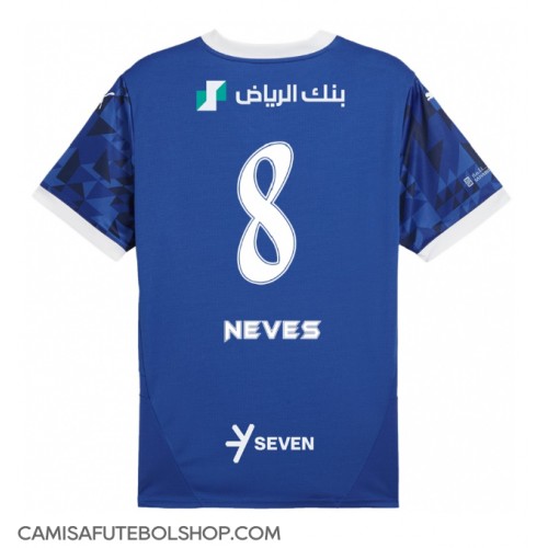 Camisa de time de futebol Al-Hilal Ruben Neves #8 Replicas 1º Equipamento 2024-25 Manga Curta